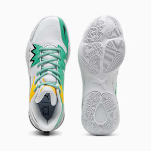 Tenis de basquetbol Genetics Speckle, PUMA Black-Silver Mist-Jade Frost, extralarge