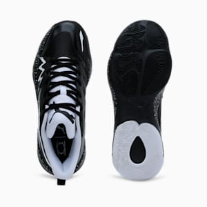 Genetics Speckle Men's Basketball Shoes, PUMA Black-PUMA White, extralarge-IND