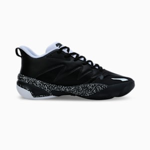 Genetics Speckle Men's Basketball Shoes, PUMA Black-PUMA White, extralarge-IND