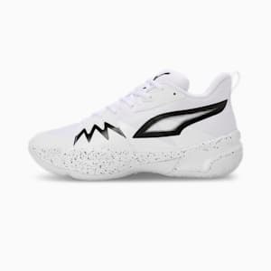 Genetics Speckle Men's Basketball Shoes, PUMA White, extralarge-IND