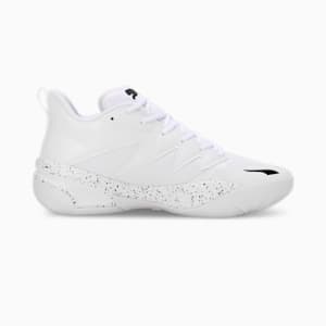 Genetics Speckle Men's Basketball Shoes, PUMA White, extralarge-IND