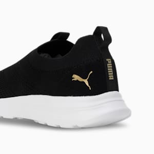 Cirque Women's Slip-On Shoes, PUMA Black-Metallic Gold, extralarge-IND