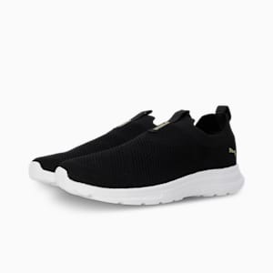 Cirque Women's Slip-On Shoes, PUMA Black-Metallic Gold, extralarge-IND