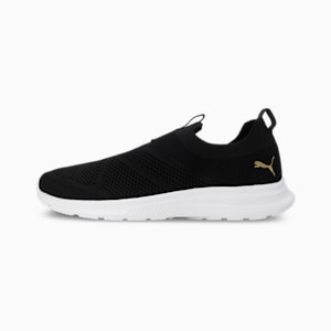 Cirque Women's Slip-On Shoes, PUMA Black-Metallic Gold, extralarge-IND