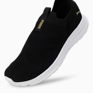Cirque Women's Slip-On Shoes, PUMA Black-Metallic Gold, extralarge-IND