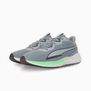 PUMA Exotine 2.0 Men's Running Shoes, Cool Mid Gray-Cool Dark Gray-Spring Fern, extralarge-IND