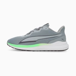 PUMA Exotine 2.0 Men's Running Shoes, Cool Mid Gray-Cool Dark Gray-Spring Fern, extralarge-IND