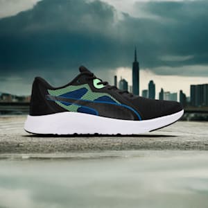 Seriah Men's Running Shoes, PUMA Black-Spring Fern-Racing Blue, extralarge-IND