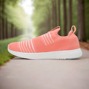 SOFTRIDE Posse Women's Slip-On Shoes, Peach Smoothie-PUMA White-Icy Blue, extralarge-IND
