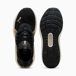 Softride Enzo 5 Metallic Women's Running Shoes, PUMA Black-Warm White-PUMA Gold, extralarge