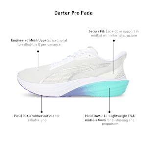 Darter Pro Fade Instant Cushioning Running Shoes, PUMA White-Electric Peppermint, extralarge-IND