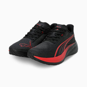 Darter Pro Fade Instant Cushioning Running Shoes, PUMA Black-For All Time Red, extralarge-IND