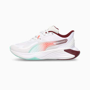 PWR Hybrid Women's Training Shoes, PUMA White-Ruby Shimmer-Mint Melt-Glowing Red, extralarge-IND