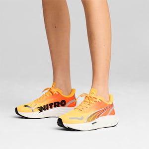 ウィメンズ ヴェロシティ ニトロ 3 ランニングシューズ, Sun Stream-Sunset Glow-PUMA White, extralarge-JPN