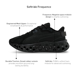 SOFTRIDE Frequence Running Shoes, PUMA Black-Flat Dark Gray, extralarge-IND