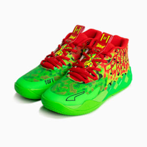 メンズ MB.01 THERMAL バスケットボールシューズ, Fluro Green Pes-PUMA Red, extralarge-JPN