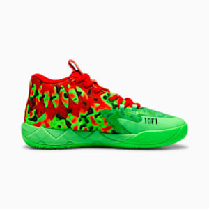 Tenis de basquetbol MB.01 Thermal, Fluro Green Pes-PUMA Red, extralarge