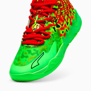 Tenis de basquetbol MB.01 Thermal, Fluro Green Pes-PUMA Red, extralarge