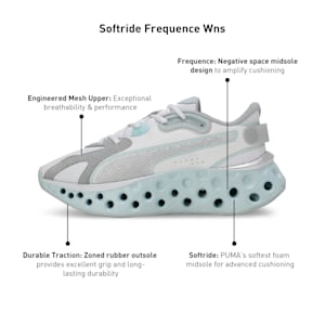 SOFTRIDE Frequence Women's Running Shoes, Silver Mist-Dewdrop-PUMA White, extralarge-IND