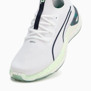 メンズ ゴルフ PUMA x PTC エレクトロキャット ニトロ スパイクレスシューズ, PUMA White-Deep Navy-Fresh Mint, extralarge-JPN