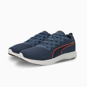SOFTRIDE Vital Engineered Mesh Men's Running Shoes, Inky Blue-Persian Blue-Hot Heat, extralarge-IND