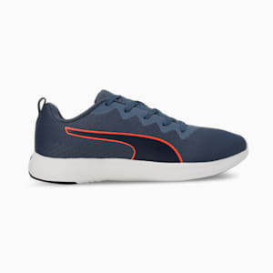 SOFTRIDE Vital Engineered Mesh Men's Running Shoes, Inky Blue-Persian Blue-Hot Heat, extralarge-IND