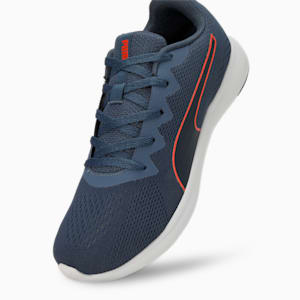SOFTRIDE Vital Engineered Mesh Men's Running Shoes, Inky Blue-Persian Blue-Hot Heat, extralarge-IND