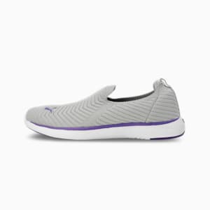 Softride Pegasi Knit Women's Slip-On Shoes, Cool Light Gray-Team Violet, extralarge-IND