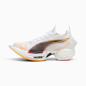 ウィメンズ FAST-R ニトロ エリート 2 ランニングシューズ, PUMA White-Sunset Glow-Sun Stream, extralarge-JPN