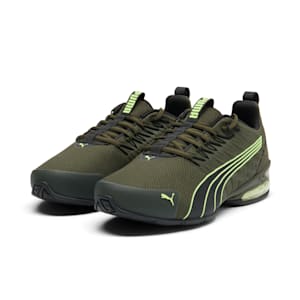 Chaussures de course à pied Voltaic Evo Wide Homme, Dark Olive-Fizzy Apple, extralarge