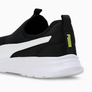 FusionX Men's Slip-On Shoes, PUMA Black-Yellow Burst-PUMA White, extralarge-IND
