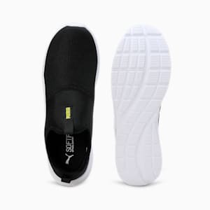 FusionX Men's Slip-On Shoes, PUMA Black-Yellow Burst-PUMA White, extralarge-IND