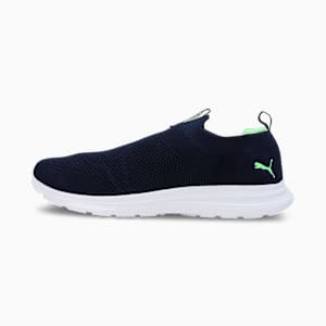 Pwrflow Men's Slip-On Shoes, PUMA Navy-Fizzy Lime, extralarge-IND