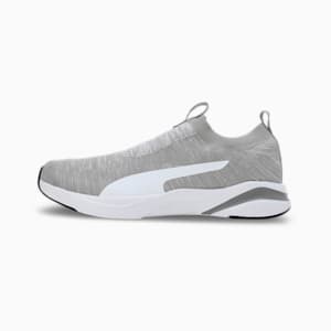 Softride Rift Runlyn Knit Men's Slip-On Shoes, Concrete Gray-PUMA White-Navy Blazer, extralarge-IND