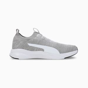Softride Rift Runlyn Knit Men's Slip-On Shoes, Concrete Gray-PUMA White-Navy Blazer, extralarge-IND