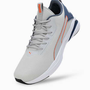 Softride Rift Runlyn Men's Running Shoes, Ash Gray-Inky Blue-Rickie Orange, extralarge-IND
