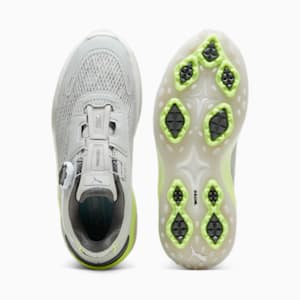 ウィメンズ ゴルフ シャドウキャット ニトロ ディスク スパイクレス シューズ, Glacial Gray-Feather Gray-Fast Yellow, extralarge-JPN
