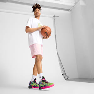 PUMA x LAMELO BALL MB.04 Heem Men's Basketball Shoes, PUMA Black-Luminous Pink-Electric Lime, extralarge