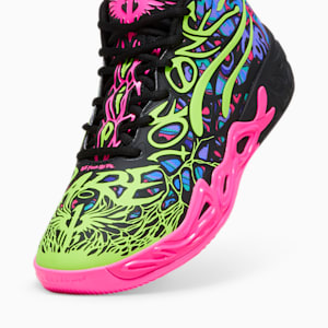 PUMA x LAMELO BALL MB.04 Heem Men's Basketball Shoes, PUMA Black-Luminous Pink-Electric Lime, extralarge