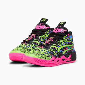 PUMA x LAMELO BALL MB.04 Heem Big Kids' Basketball Shoes, PUMA Black-Luminous Pink-Electric Lime, extralarge