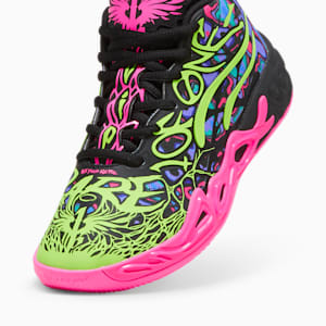 PUMA x LAMELO BALL MB.04 Heem Big Kids' Basketball Shoes, PUMA Black-Luminous Pink-Electric Lime, extralarge
