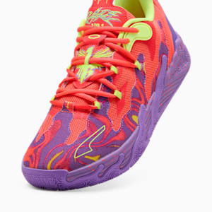 PUMA x LAMELO BALL MB.03 Lo Lava Men's Basketball Shoes, Purple Glimmer-Red Blast, extralarge