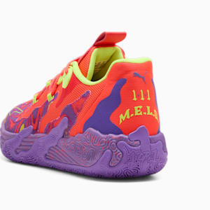 PUMA x LAMELO BALL MB.03 Lo Lava Big Kids' Basketball Shoes, Purple Glimmer-Red Blast, extralarge