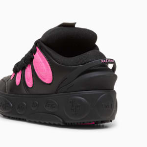 Zapatillas de básquet LaFrancé Untouchable juvenil, PUMA Black-Glowing Pink, extralarge