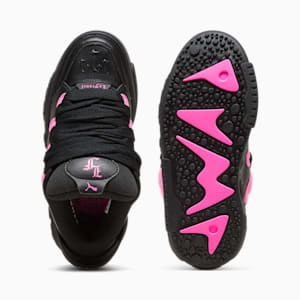 Zapatillas de básquet LaFrancé Untouchable juvenil, PUMA Black-Glowing Pink, extralarge