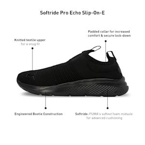 Softride Pro Echo Men's Slip-On Shoes, PUMA Black-PUMA White, extralarge-IND