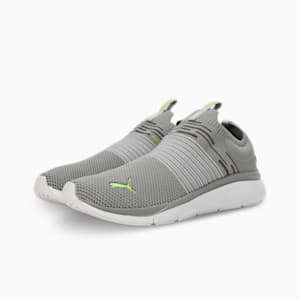 Softride Pro Echo Men's Slip-On Shoes, Cool Light Gray-Electric Lime, extralarge-IND