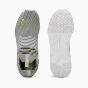 Softride Pro Echo Men's Slip-On Shoes, Cool Light Gray-Electric Lime, extralarge-IND