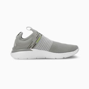 Softride Pro Echo Men's Slip-On Shoes, Cool Light Gray-Electric Lime, extralarge-IND