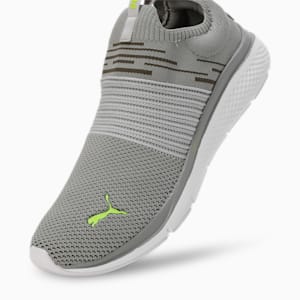 Softride Pro Echo Men's Slip-On Shoes, Cool Light Gray-Electric Lime, extralarge-IND